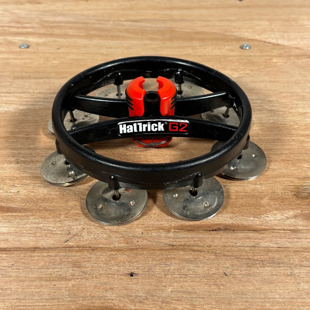 Hat Trick G2 Hi-Hat Tambourine Black Red Quick Release Drum Percussion Accessory